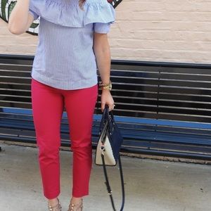 J. Crew Petite Winnie Pant in Raspberry
